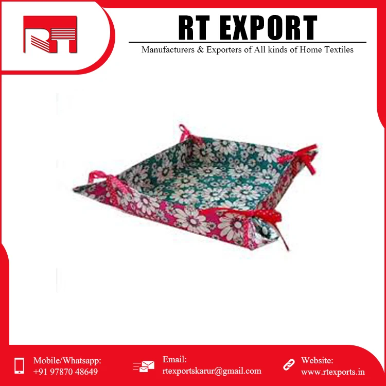 2021 Wholesale Bread Basket 100% Pure Cotton Best Quality Bread Basket Available in Manufacturer Price .