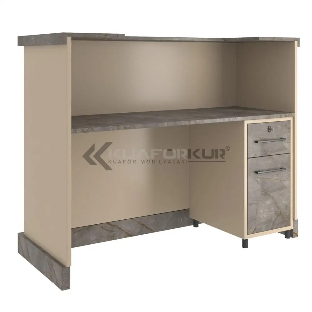 Hot Selling Cheap Reception Desk Optional Gold Color Hairdressing Salon Equipment Front Desk Strong Counter Desk Fast Production