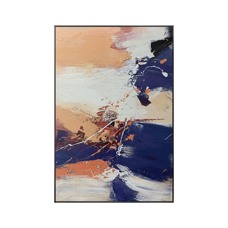 Горячая Распродажа, современный дизайн, абстрактная картина отпечатка синего цвета для украшения отеля, картина маслом 20*30 дюймов