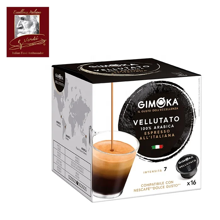 Italian Coffee 16 capsules Vellutato 100% Arabica Nescafe Dolce Gusto Compatible Giuseppe Verdi Selection Coffee capsule