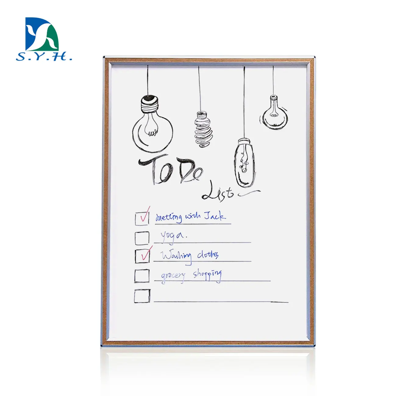 
2 In 1 Aluminum frame magnetic notice whiteboard with cork board  (62015749005)