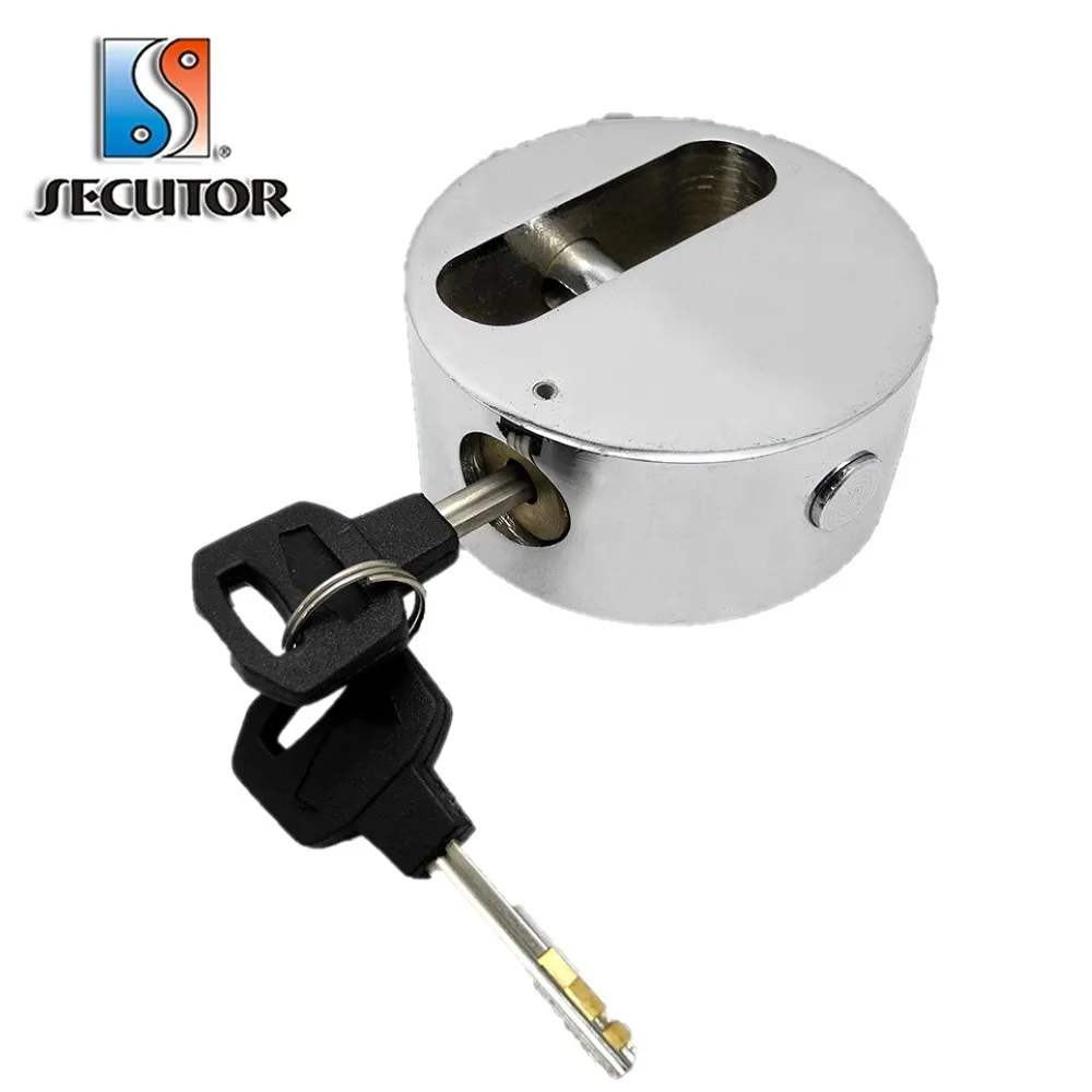 High Security Hardened Solid Round Steel Padlock hasp and staple lock