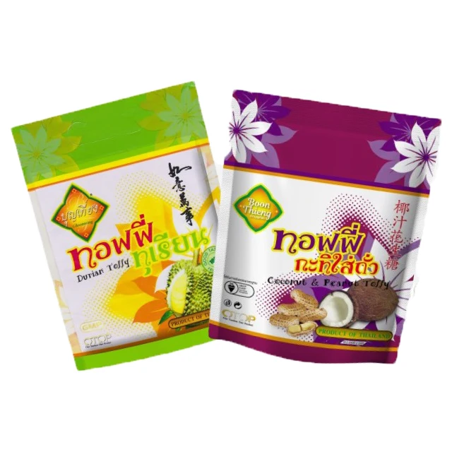 
Candy fruit sweet set Durian toffy & Coconut and peanut toffy 