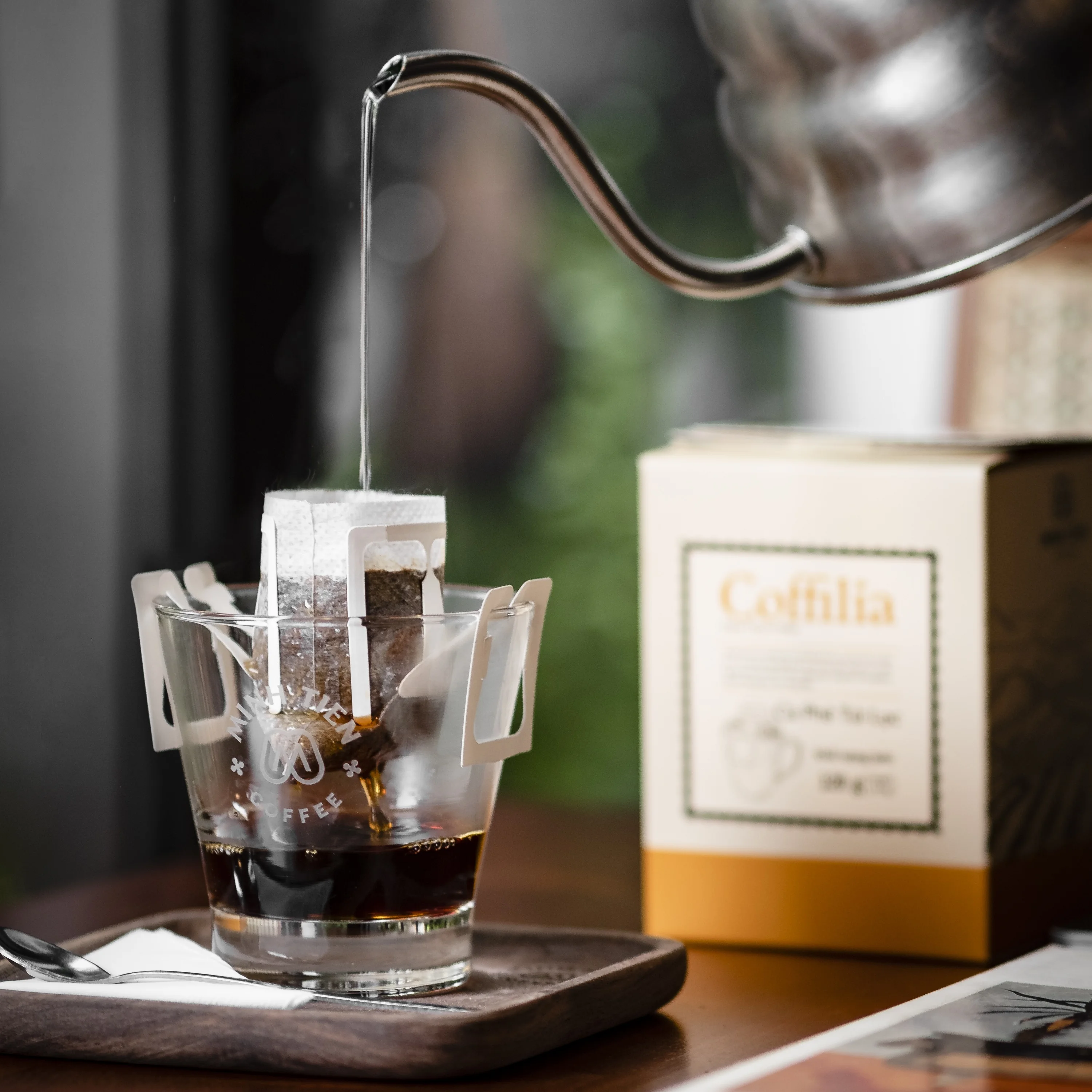 Good Quality Coffilia Drip Coffee Bag 100% Nature Box Packaging Coffee Flavor And Bitter Taste From Vietnam