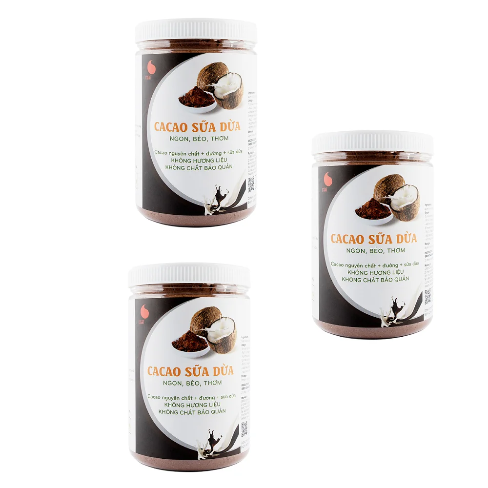 
High quality CACAO Coconut Jar 550g Raw Cocoa Powder Ingredient In Shelf Life 24 Months chocolate taste with cheap price 