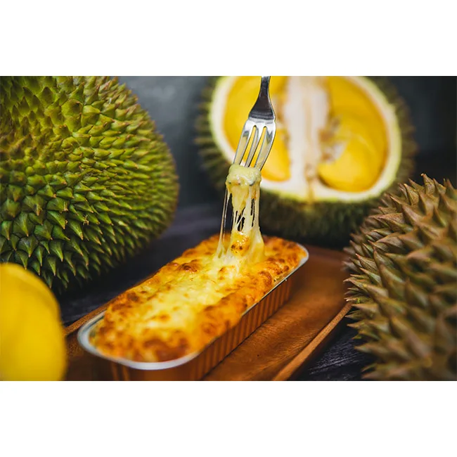 High Quality Super Tasty Cheese Baked Durian Full Of Mozzarella Cheese Frozen Baked Goods Bulk Sale Low Price Halal Certified