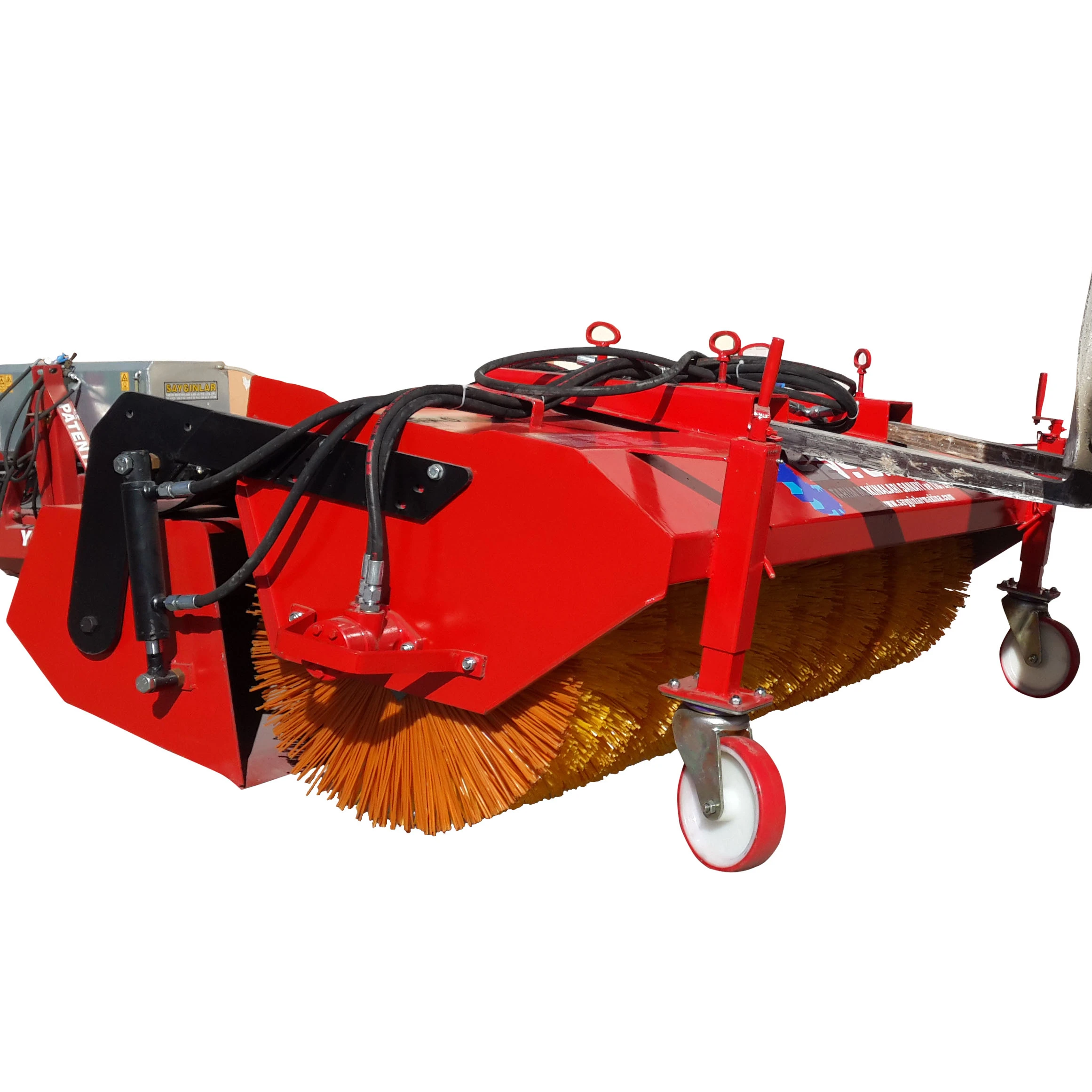 Forklift Mounted Road Sweeper With Bucket brush broom