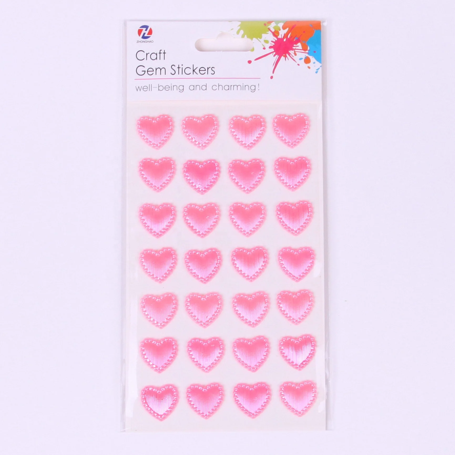Wholesale Custom Crystal Pearl Rhinestone Sticker heart sticker Self Adhesive Pearls for Face Makeup