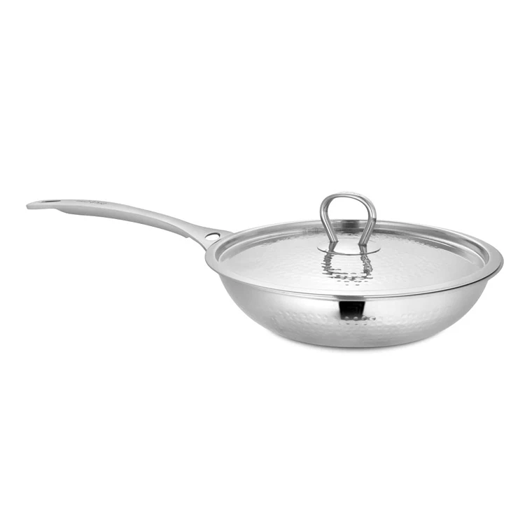 High Quality Durable Stainless Steel Large Fry Pan Stainless Steel Large Fry Pan With Lid For Sale