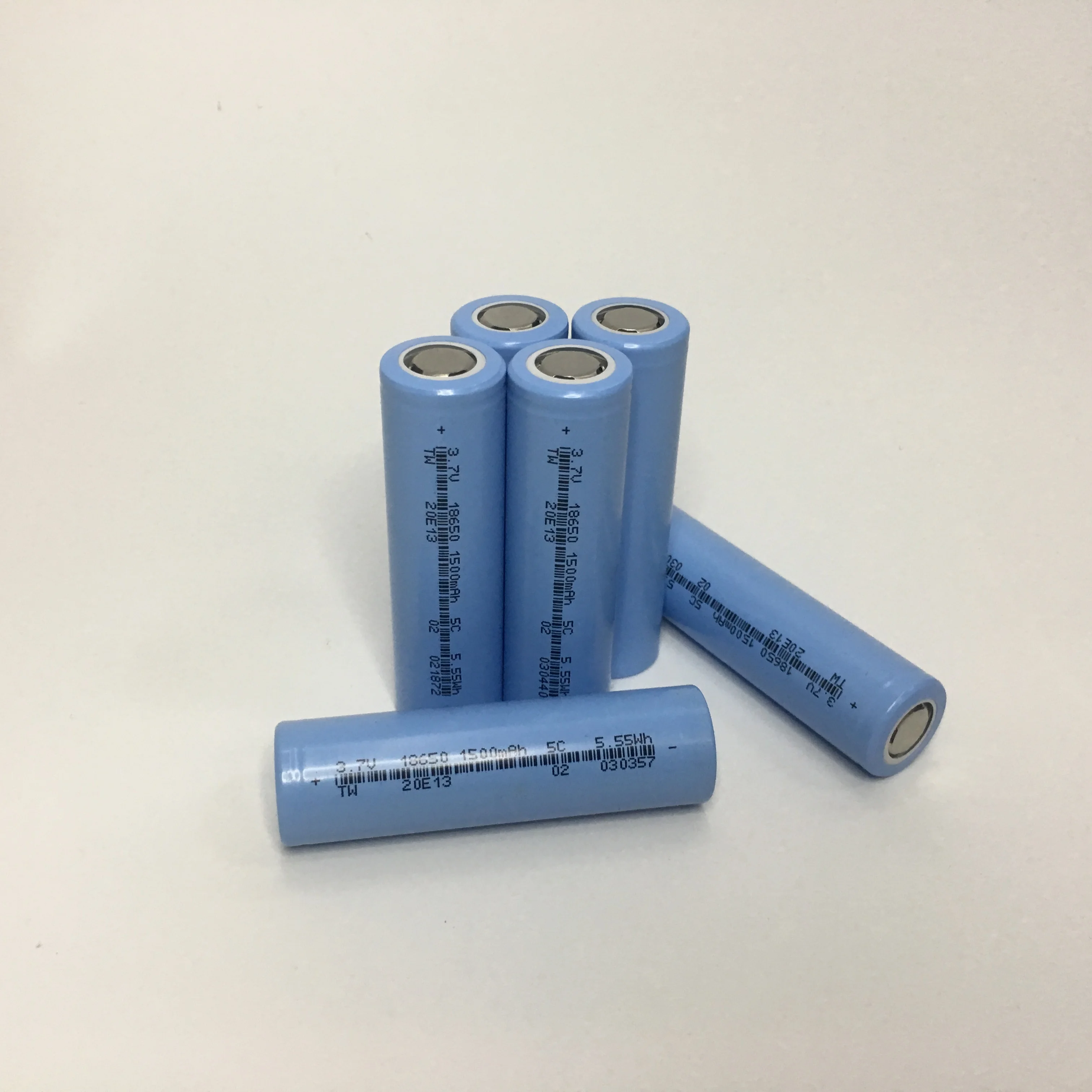 
5C 18650 battery high capacity 3.7v 1500mah li-ion lithium cells 