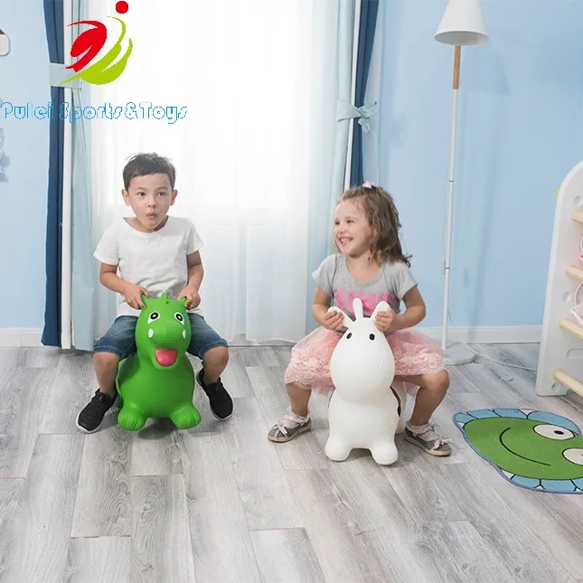 PVC-Plastic Animal Toy Unicorn Hopper Animal Kids Jumping Animal Toys