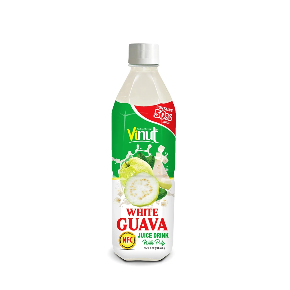 16.9 Fl oz VINUT Bottle with NFC 50% White Guava Juice Drink Concentrate Dried Style OEM ODM Private Label Wholesale Supplier