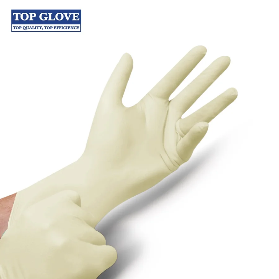 
Top Glove High Grade Natural Rubber Latex Surgical Gloves Medical Gloves Powdered from Malaysia 