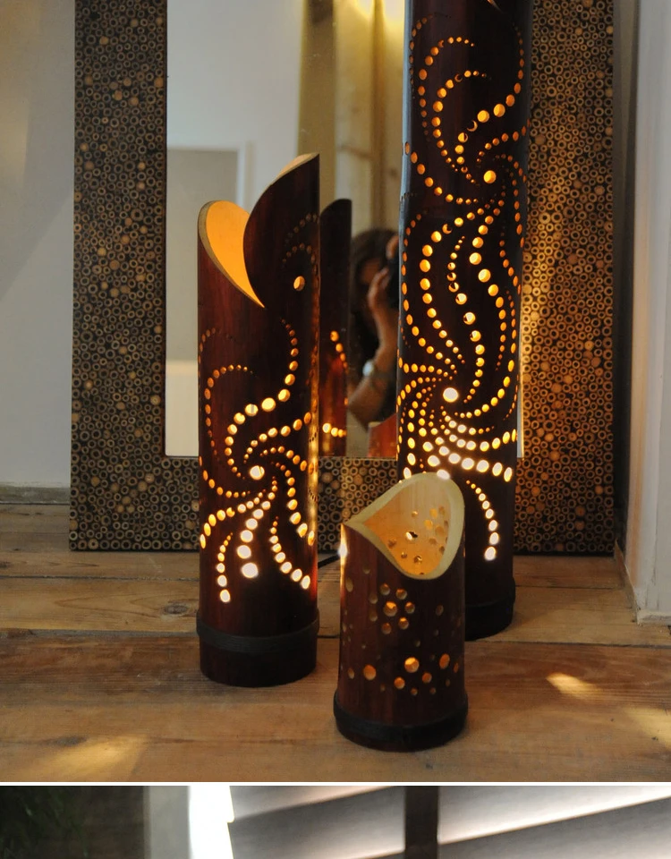 Профессиональный производитель дешевая бамбуковая прикроватная настольная лампа регулируемая портативная по запросу