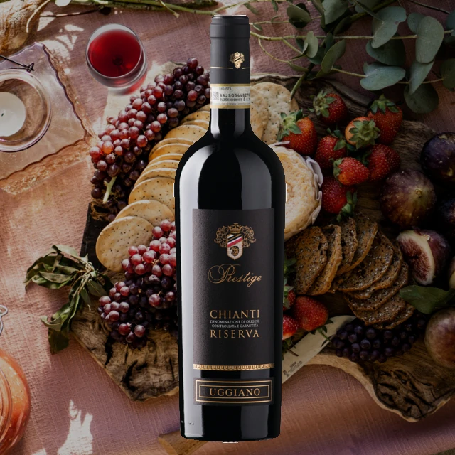 HIGH QUALITY RED WINE CHIANTI RISERVA D.O.C.G. PRESTIGE ITALIAN WINE 1,5 LT WITH WOODEN BOX