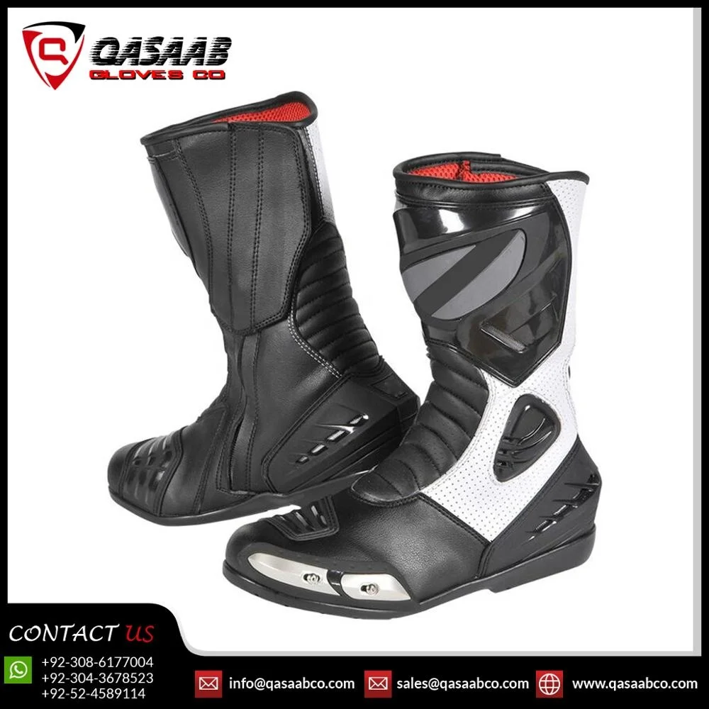 Black-Orange Color Wholesale Motorbike Biker Waterproof Riding  New Design Racing Shoes Available-with Cheap-Priced