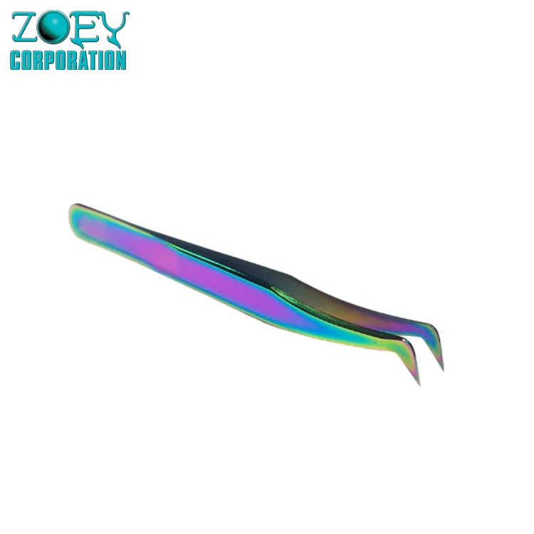 Eyelash Tweezers Private Label Cost-effective Stainless Steel Acid Resistance Eyelash Extention Tweezers
