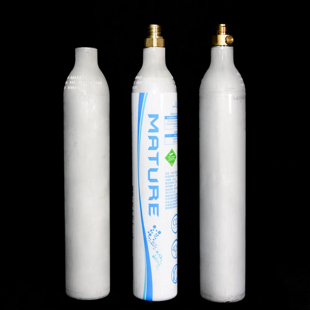 hot sale 0.6L food grade soda co2 storage tank cylinder with valve for soda machine