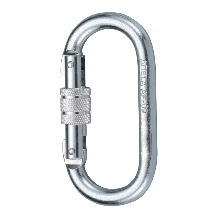 
ADELA CE certified steel screw lock carabiner 