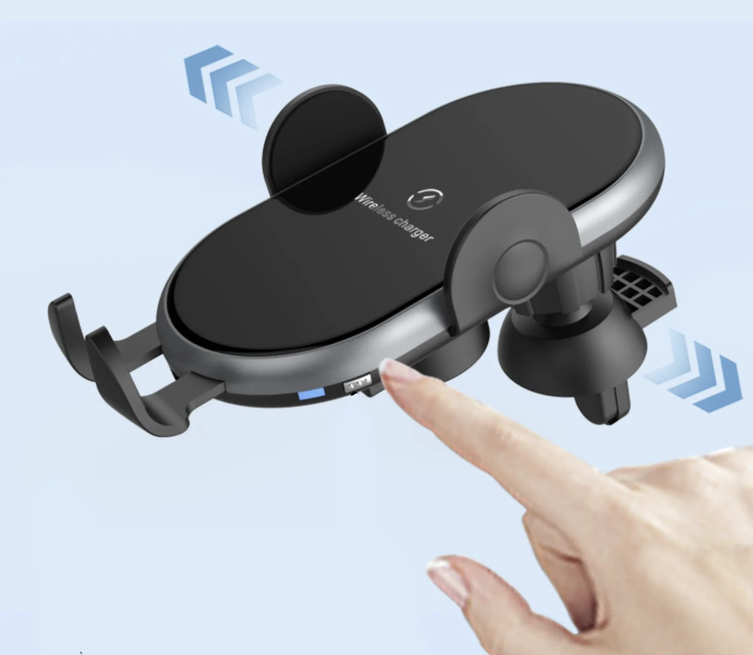 
Automatic Sensor Phone Holder Wireless Charger (Car Vent Clip Net/Dash Board Stand) 