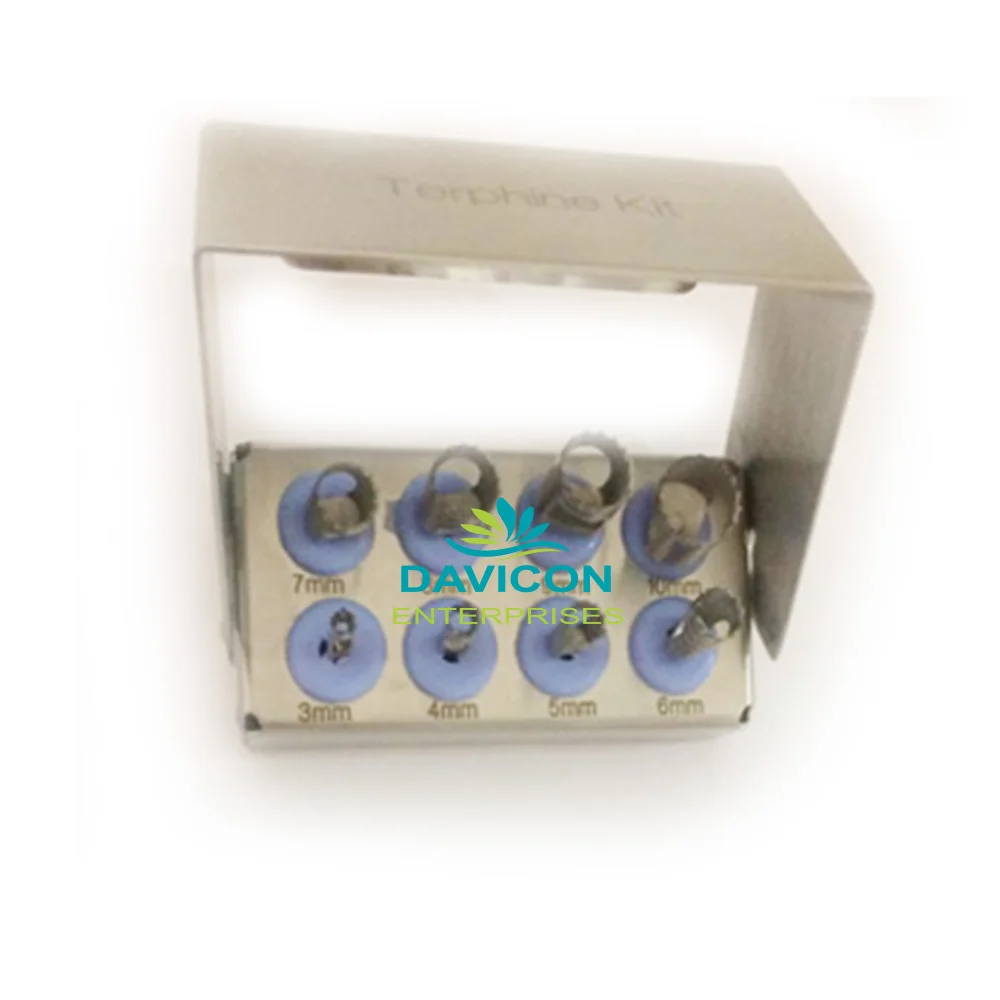 SET OF 8 SHORT TERPHINE WITH BUR BLOCK DENTAL FOR