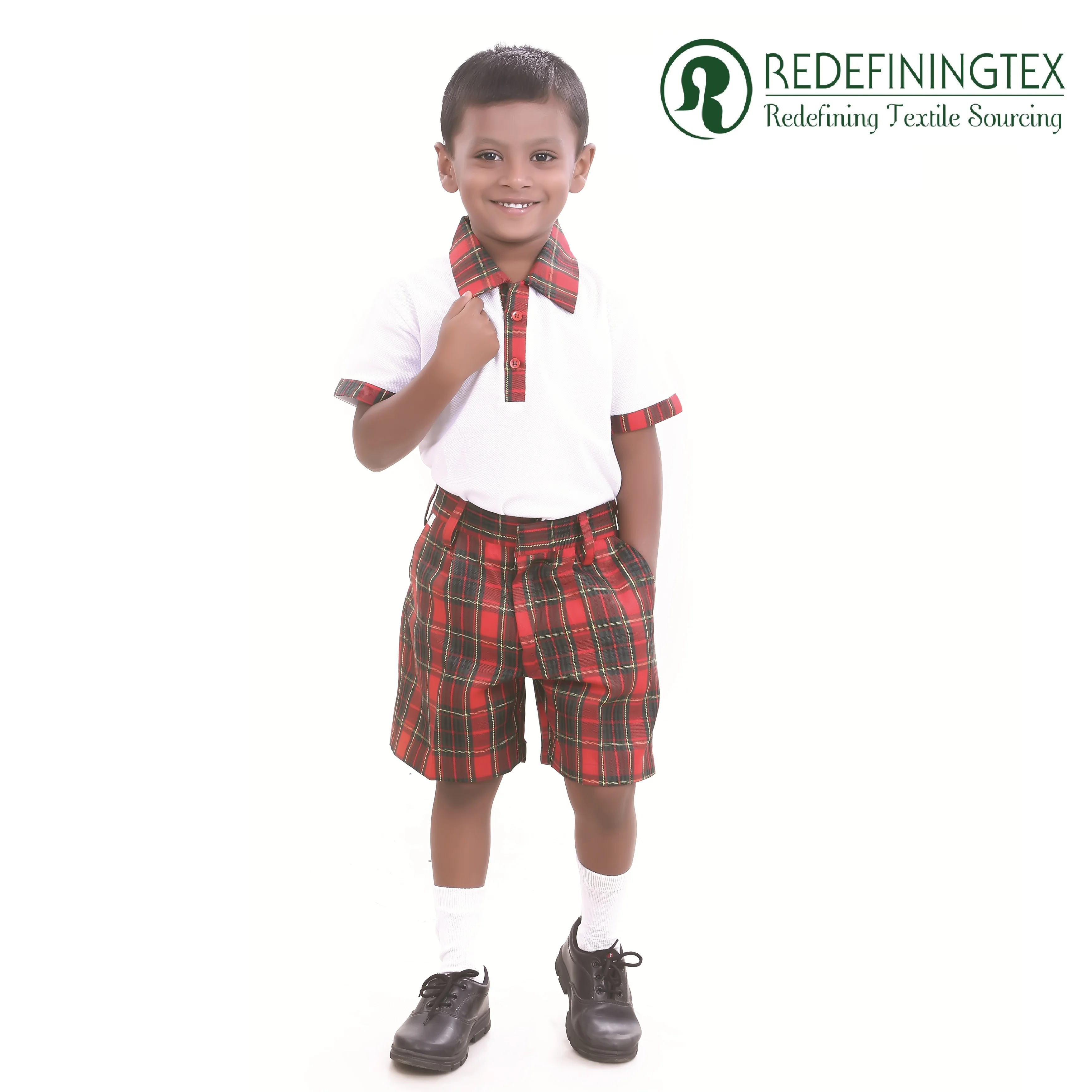 Unisex School Uniform in Plaid Design For High School Students Made in India