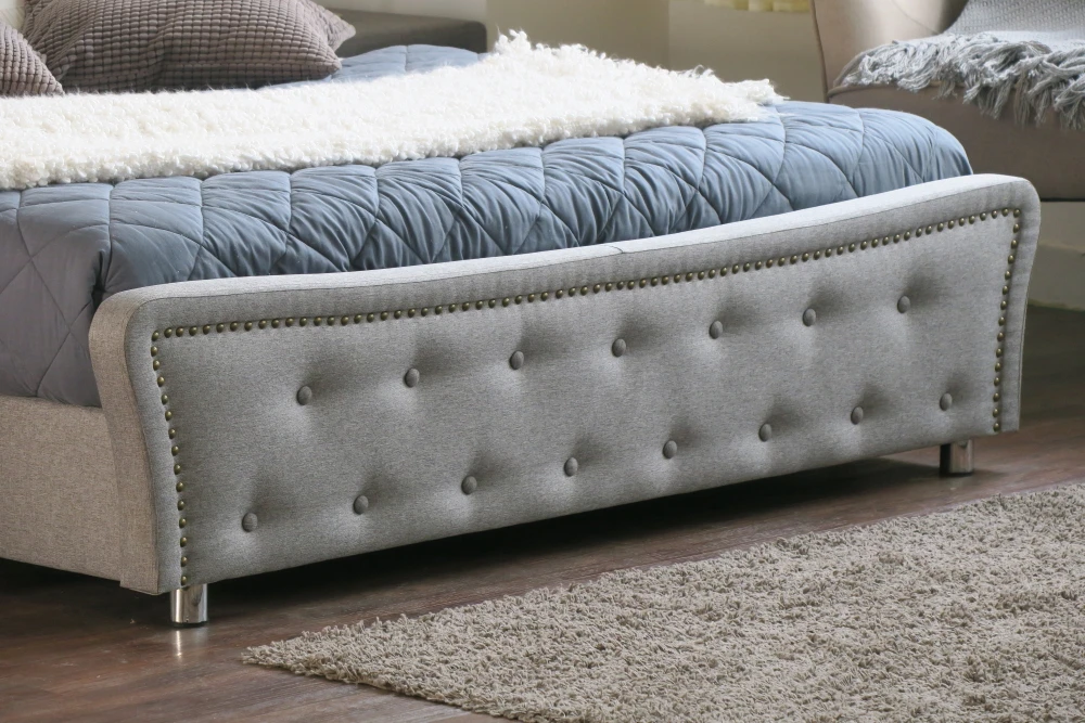 Outstanding 2019 Angelina Velvet Fabric Bed Furniture