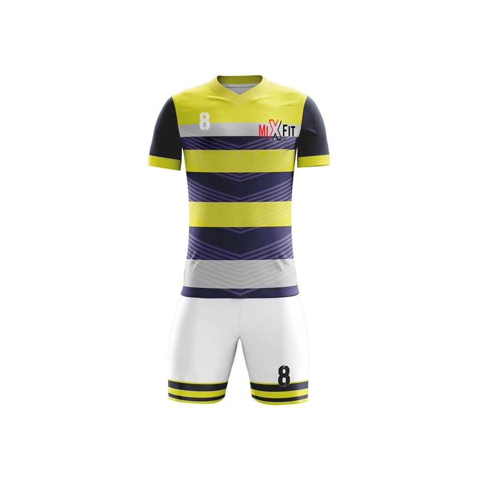 Football uniform set wholesale custom soccer jersey set fully sublimation soccer kit with custom logo soccer uniform