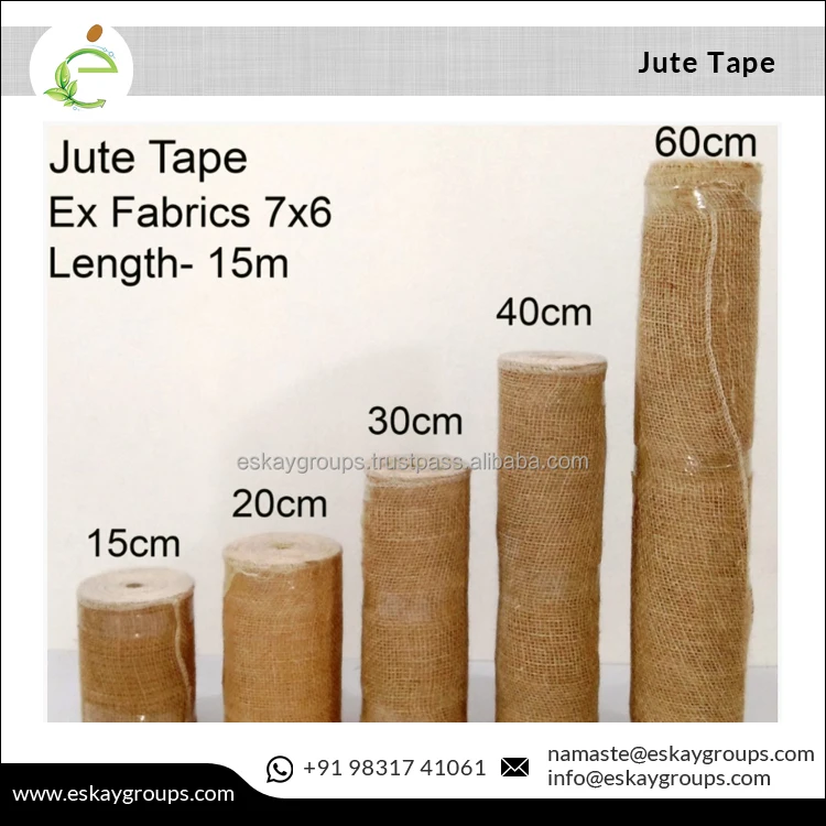 100% Eco-friendly and Biodegradable Jute Material Tree Wrap Tape Burlap Hessian Fabric Jute Mat or Jute Felt Mesh Fabric 28 * 28