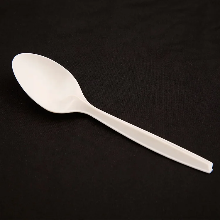Hot Selling Eco-Friendly Biodegradable Cornstarch Dinner Coffee cream cosmetic Salad  8 Inch Spoon
