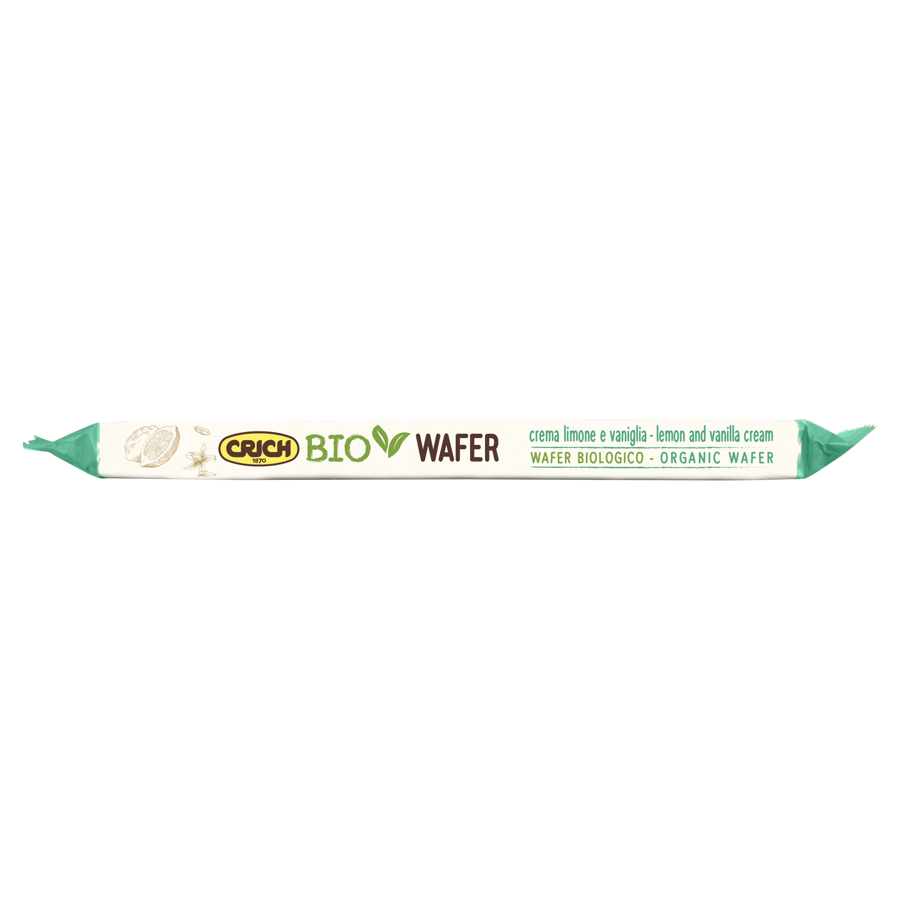 Biowafer with vanilla & lemon cream filling 125g Crich