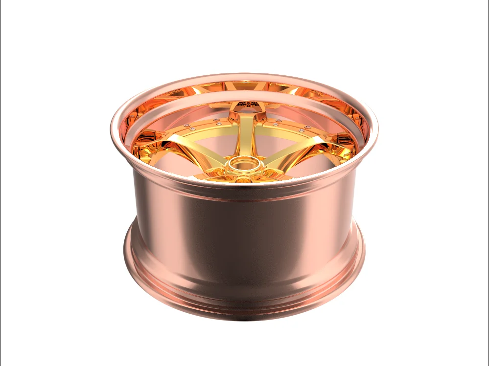 New design 2-piece forged wheel Aftermarket Rim Alloy Wheel for modification car racing