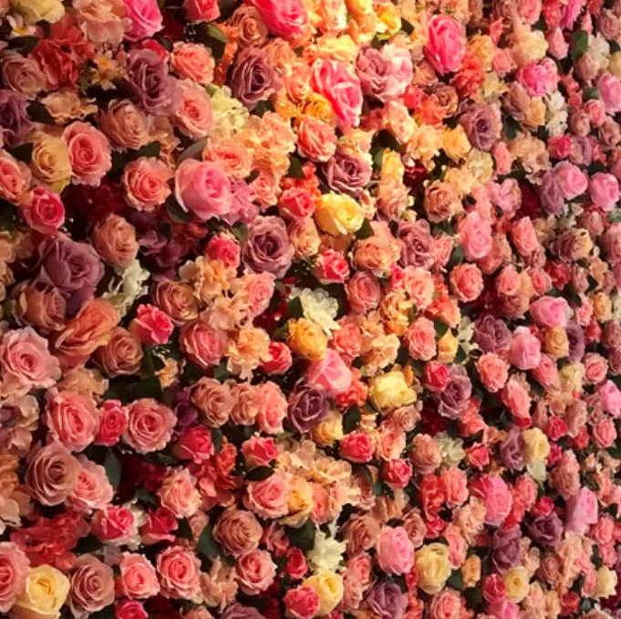 Artificial Rose Wall Cafe Restaurant Decoration Rose Decor Artificial Roses Artificial Flower Wall