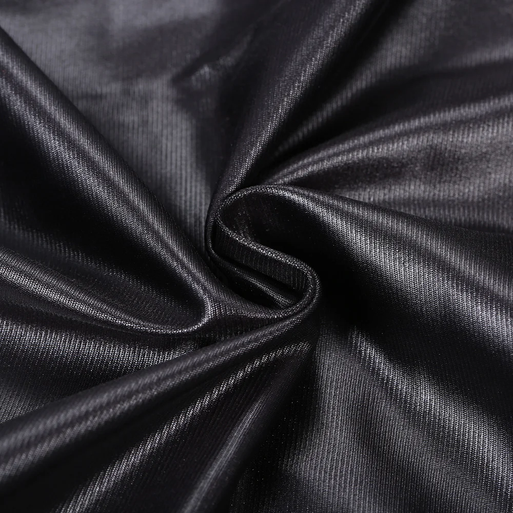 Fashion leather skirts woman Hot Sales Black Pleated