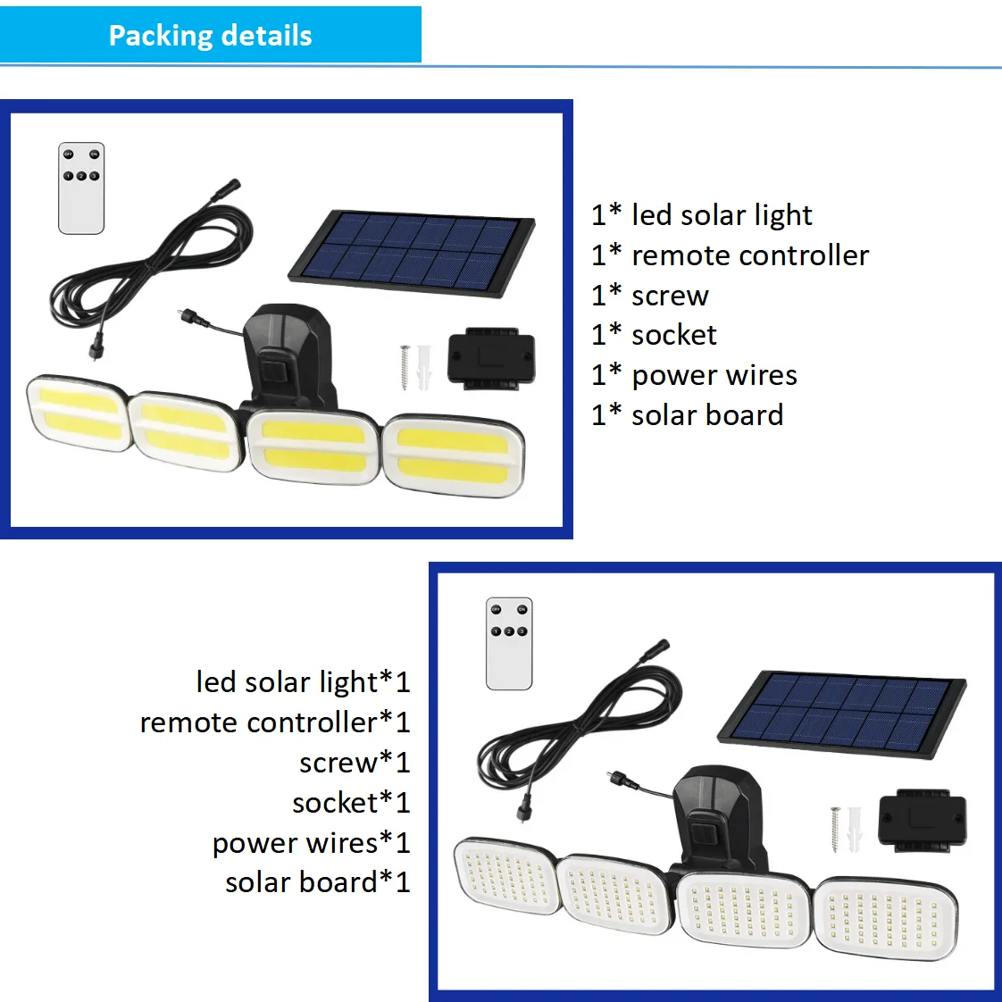 No MOQ 100 Led Solar Light Adjustable Beam Angle Security Lights For House Outdoor