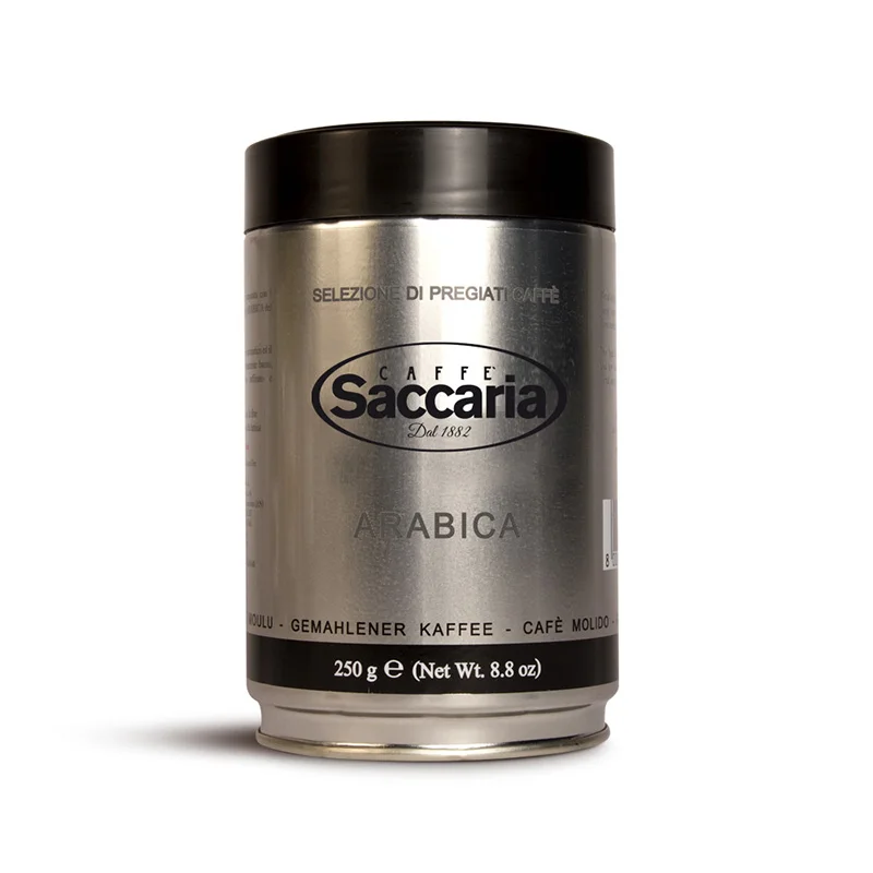 Итальянский импортированный кофе Arabica Saccaria 250 г в банке