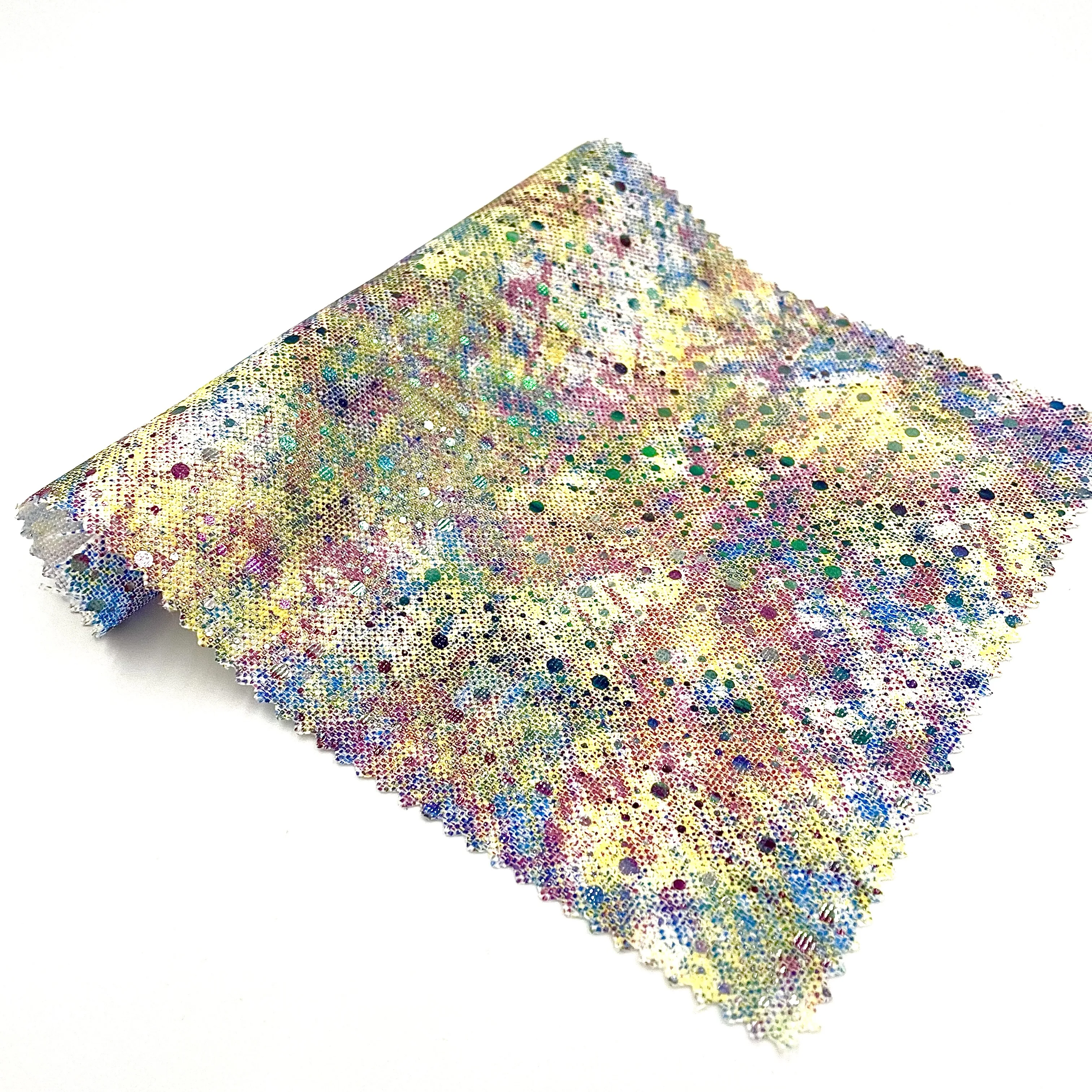 EPO 600D 100 Polyester with Glossy Floral Laser Film Transferred Print for Luggage