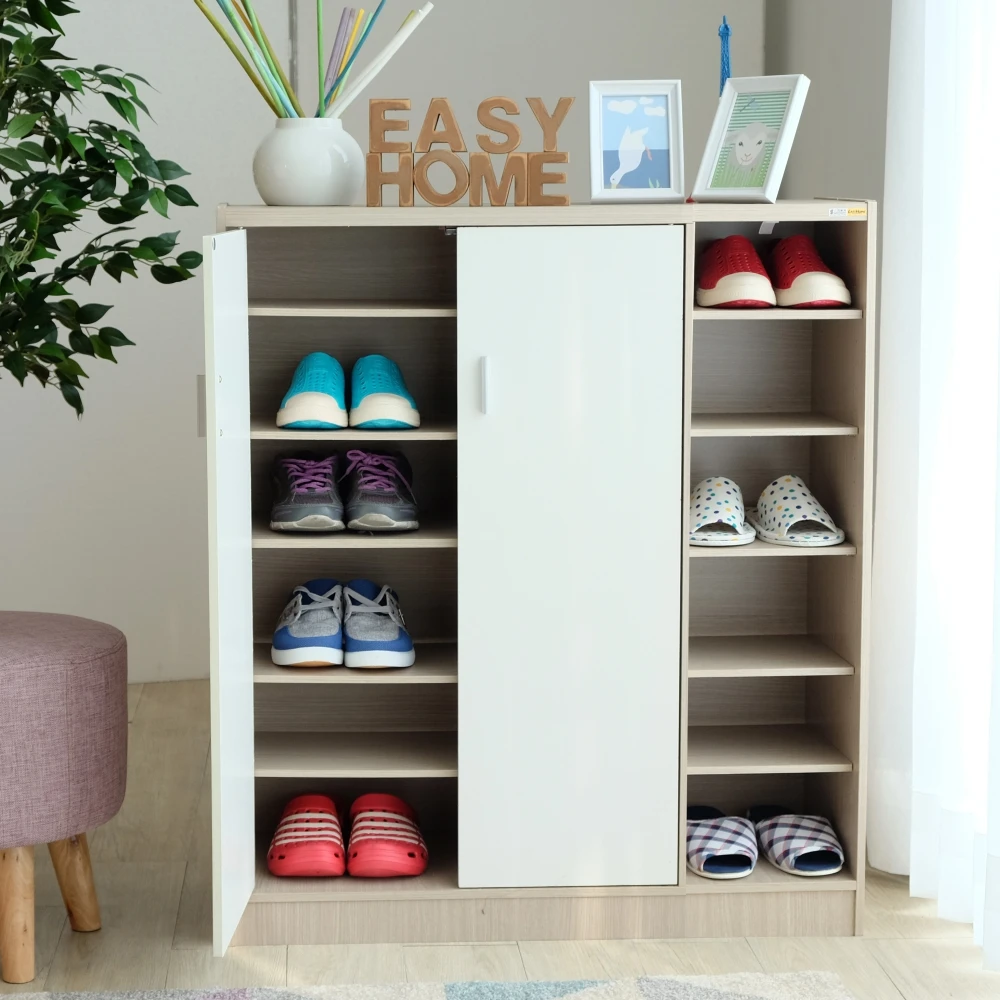 Modern shoe cabinet with double door for living room