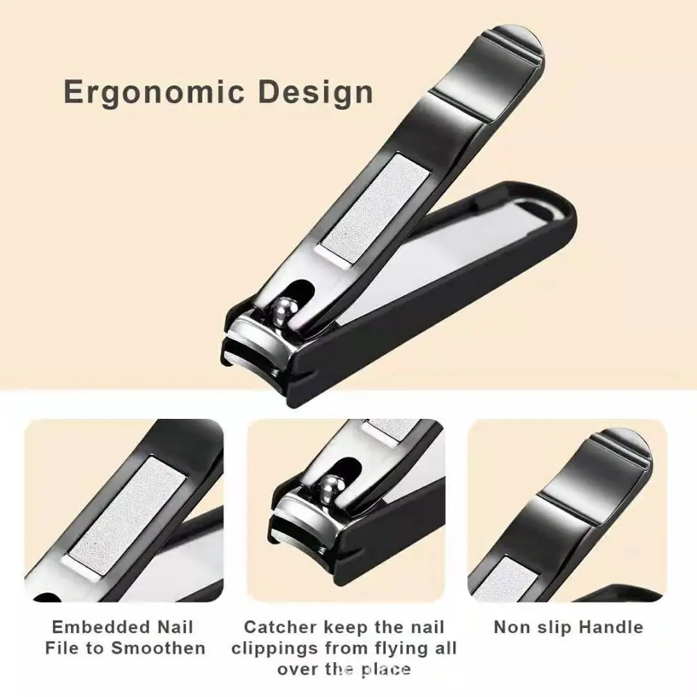 japanese stainless steel finger nail clipper and toe nail clipper cutter with catcher
