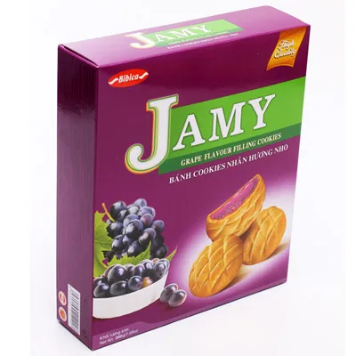 Высококачественное вкусовое печенье из Вьетнама Bibica с ароматом винограда Jamy 200 г