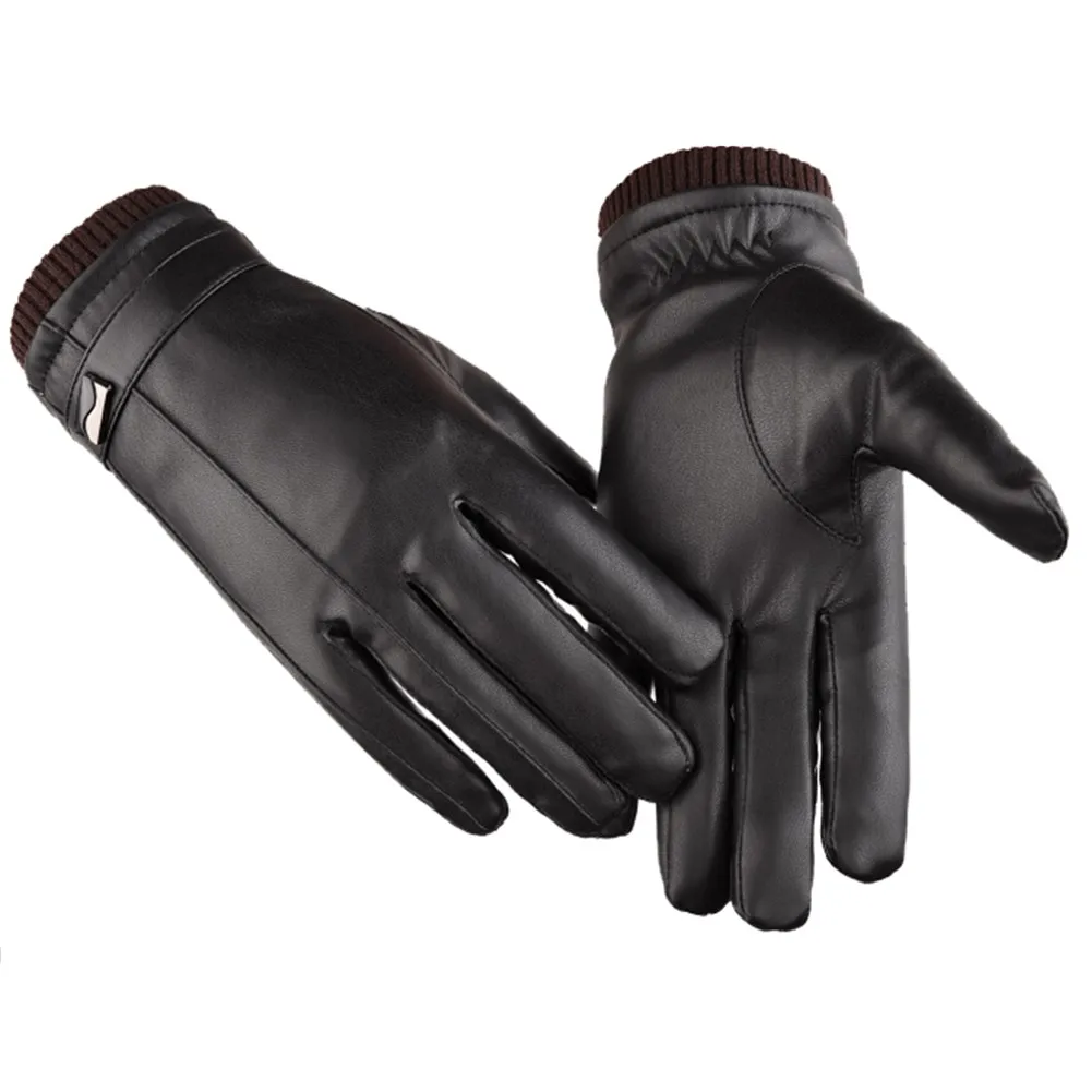 Genuine Leather Winter Driving Gloves Unisex Sheepskin Winter Leather Gloves for Men Women High Quality Luxury Sheep Leather