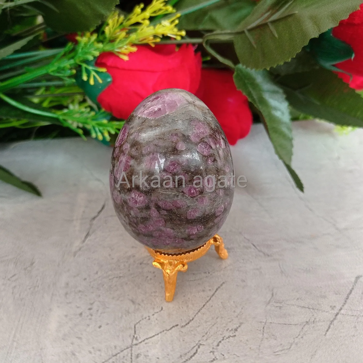 Wholesale Pink Garnet in matrix Crystal Egg Handmade For chakra crystals Healing For sale