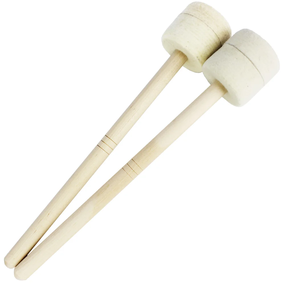 A-Star Mallet Pair for Hard Bass Drum or Gong Solid Wood Handles