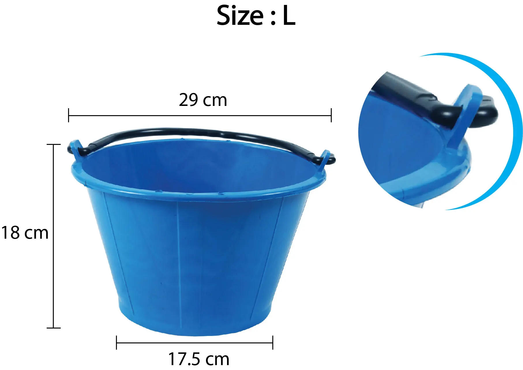  Круглое пластиковое ведро для швабры цемента (M L XL) с ручкой и строительства