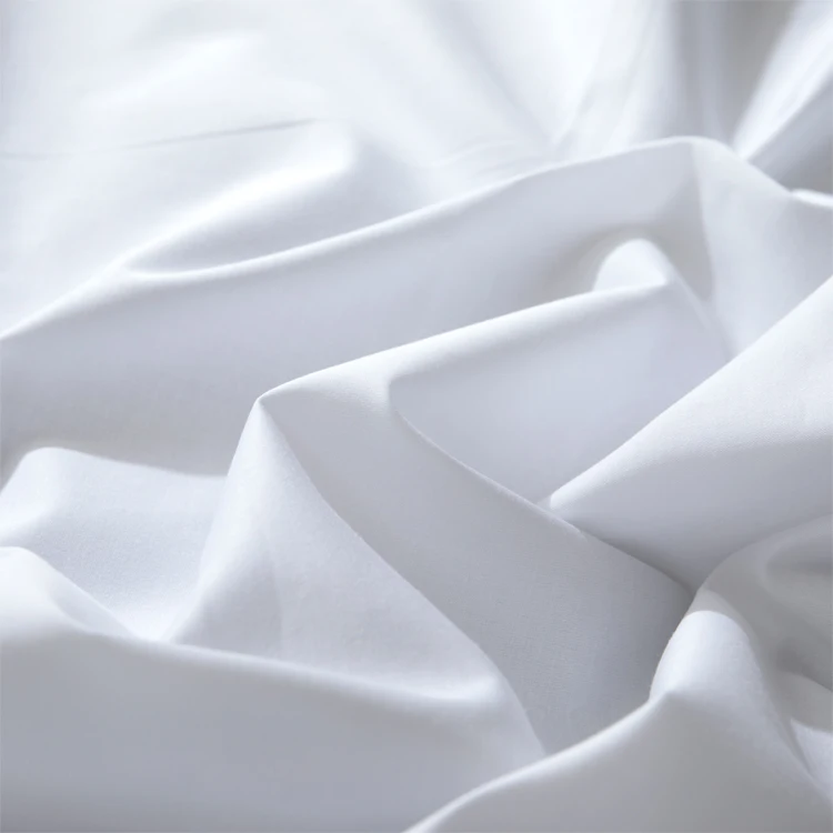 wholesale suppliers white polycotton cotton fabric percale style for bed sheet in roll