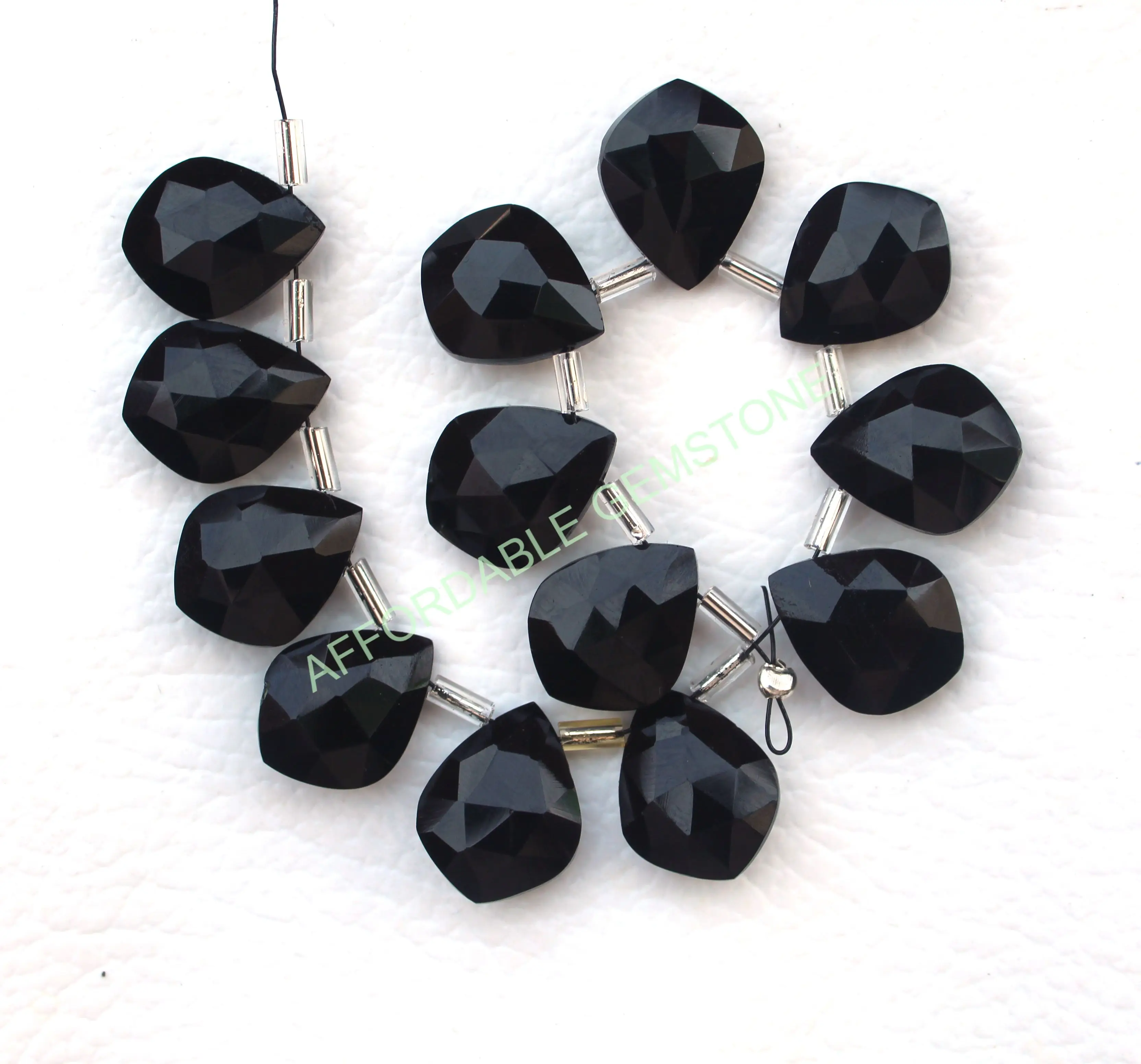 Натуральный черный оникс высококачественный камень сверху бусины граненые обмотка проволокой драгоценный в форме слезы драгоценные камни