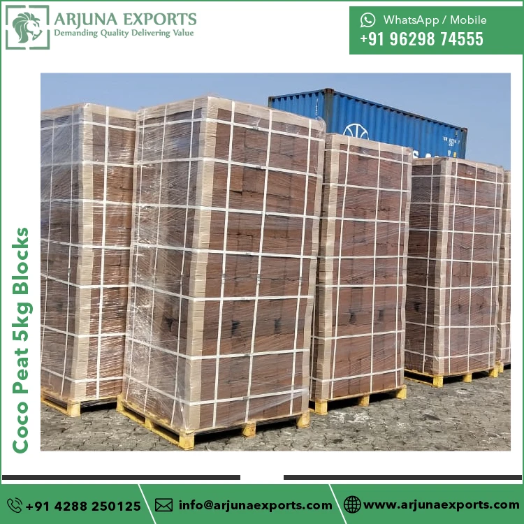 Wholesale Supplier of High Quality 100% Natural Coconut Coir Peat Coco Pith 5kg Blocks at Reliable Market Price