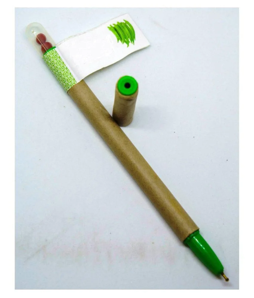Рекламные переработанные простые настольные ручки с 5 насадками, Индивидуальный размер, классический дизайн, продукт из отработанного материала (10000001286507)