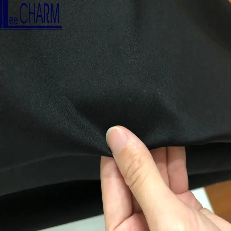 WP1380 Taiwan High Quality 100 Polyester Black Satin Nida Abaya Fabric