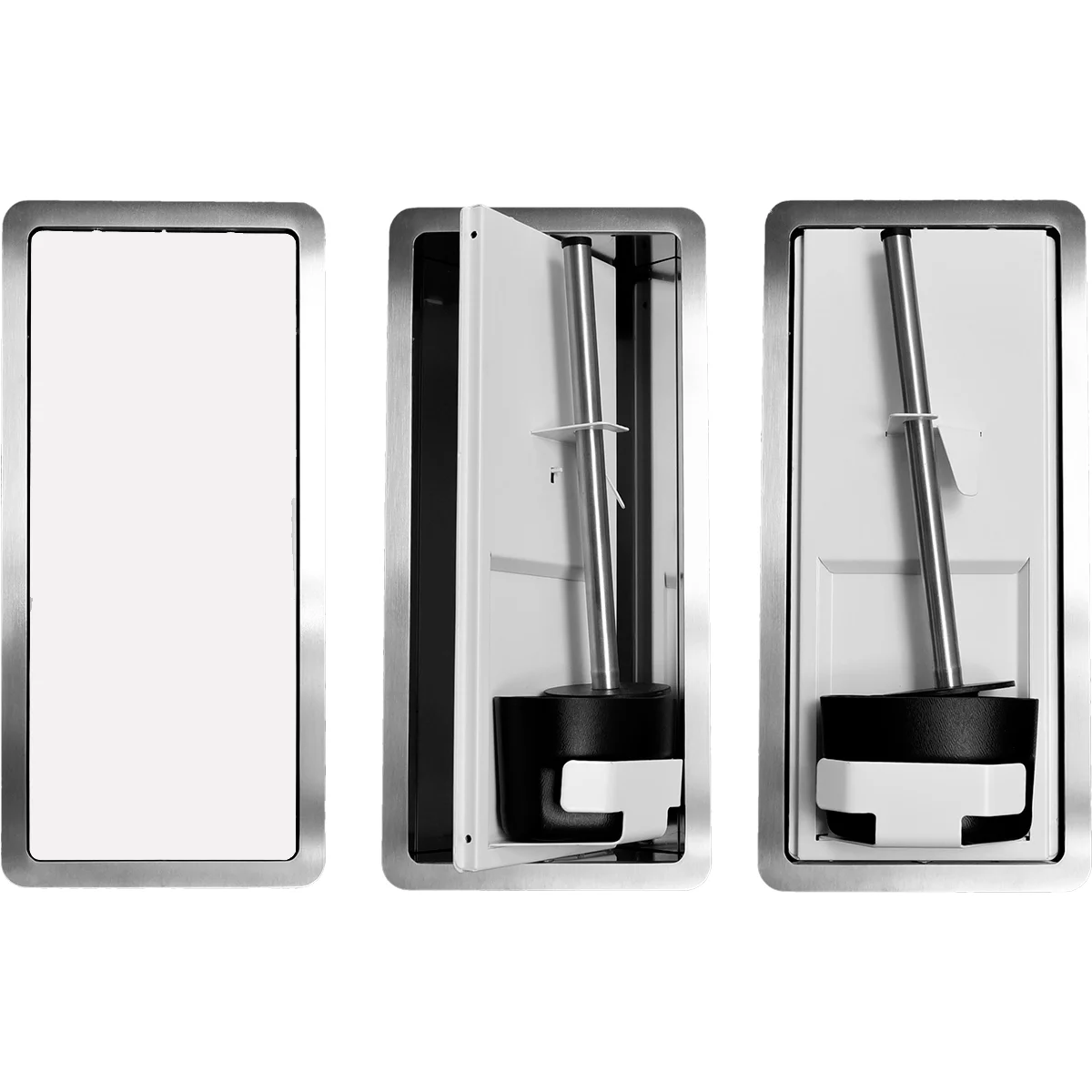 Toilet brush | Wall Mounted Bathroom Toilet Brush Holder , Stainless Steel , COMPONENDO, Made In Italy